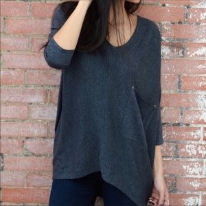 Wool Kerisma drapey navy cocoon sweater size M/L